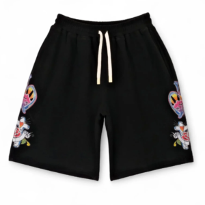 Righteous Risen King Shorts Black Front View