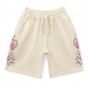 Righteous Risen King Shorts Cream Front View
