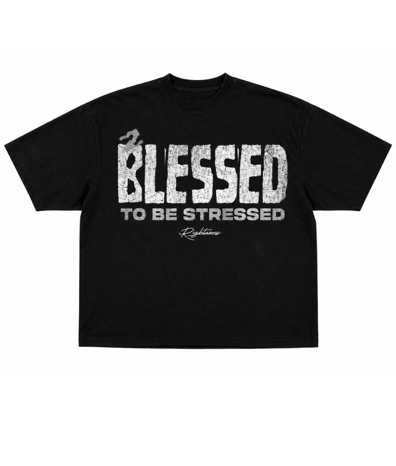 We Are Righteous Blessed Tee We Are Righteous Blessed Tee front view graphic streetwear T-shirt