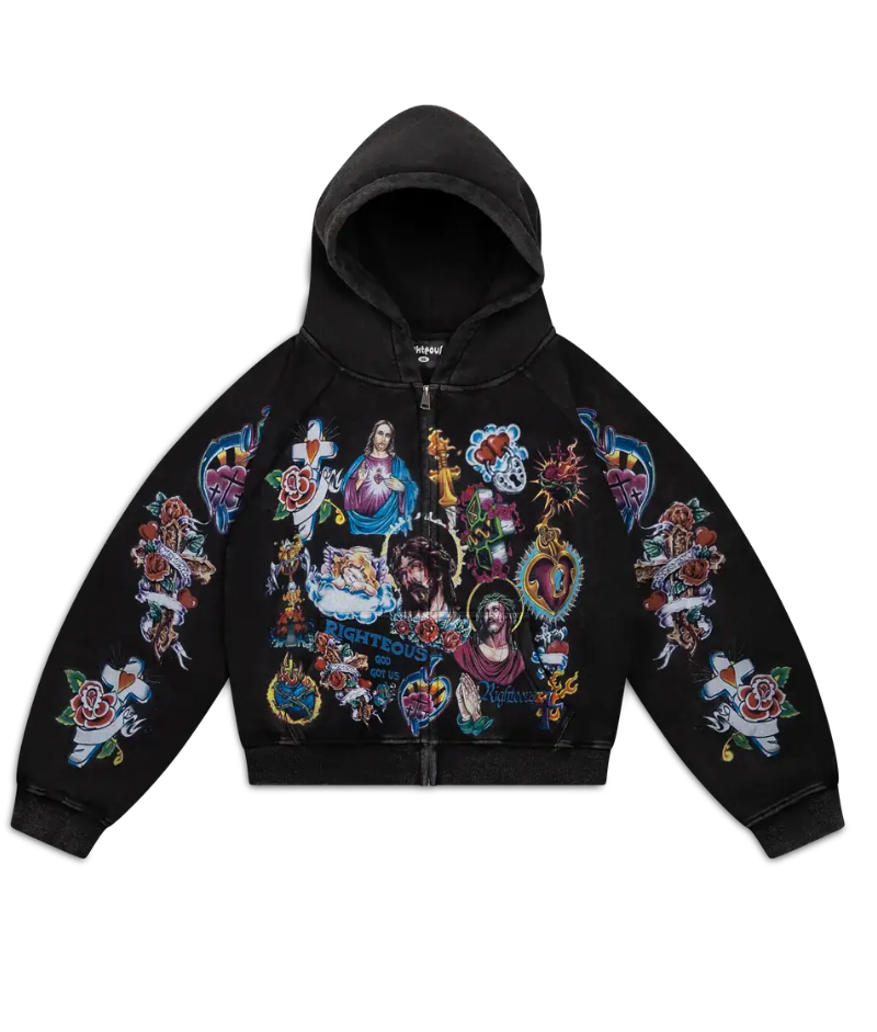 Back Righteous Hoodie Front View Back Righteous Hoodie front view