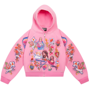 Righteous Hoodie Pink front view