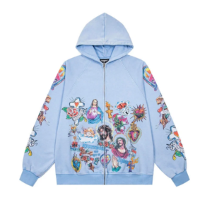 Righteous Blue Hoodie casual streetwear