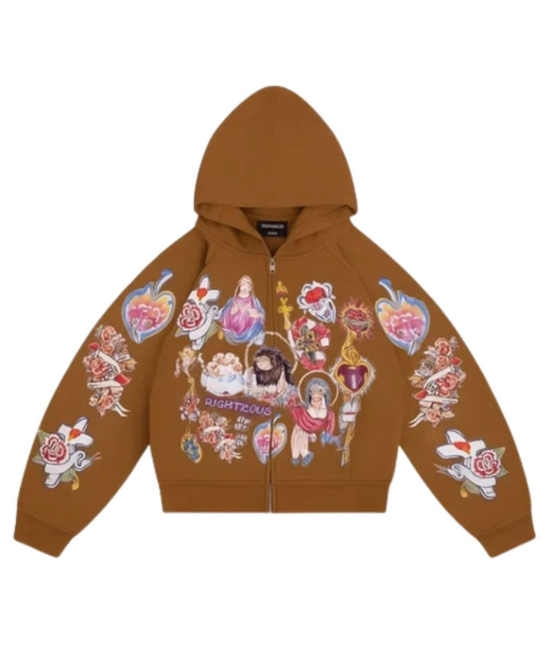 Righteous Hoodie Brown – Casual Streetwear Righteous Hoodie Brown casual streetwear sweatshirt